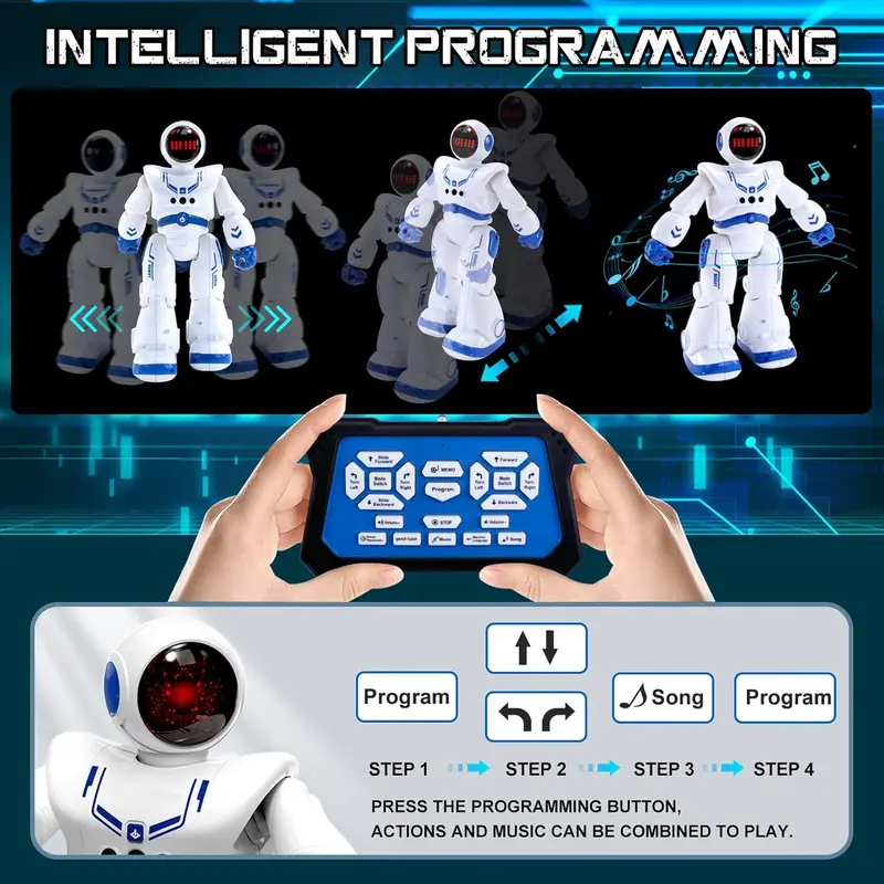 Kaybolge Kids Toys for 4 Year Old Boy Girls Remote Control Robot Kits with RC Smart Gesture Sensing Educational for Kids Christmas Birthday Gifts for 4 5 6 7 8 9 10 11 12 Years Old Boys Girls 4