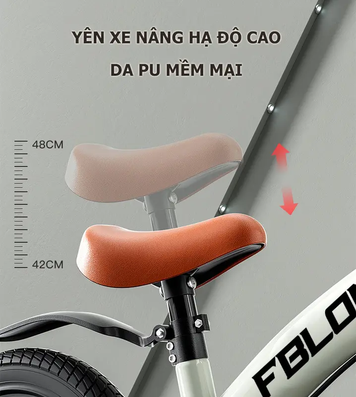 Xe đạp trẻ em 2IN1 kiêm xe thăng bằng FBLONG cho bé từ 2-9 tuổi, khung sườn hợp kim Magie siêu nhẹ KÈM MŨ BH VÀ BƠM HƠI Cao Su Đồ Chơi xedap  duong pho 5