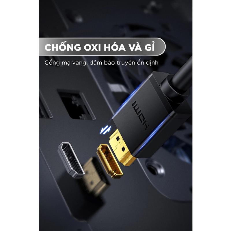 Dây HDMI To DVI, Cáp Chuyển Đổi DVI 24+1 To HDMI UGreen Cao Cấp Từ Laptop, Card màn hình, Android Set-top Box... ra màn hình Tivi Cao Su Cao Su Phụ Kiện 1
