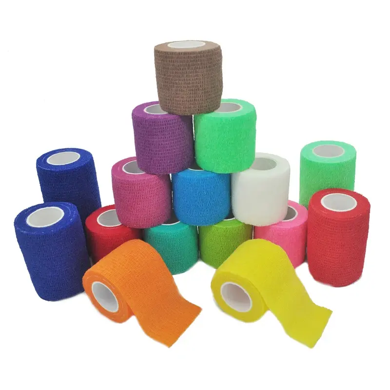 Băng Quấn Thể Thao, Nhiều Màu 18 Màu, Tự Dính, Băng Quấn Đàn Hồi, Elastoplast, Bảo Vệ Thể Thao, Thích Hợp Cho Đầu Gối, Ngón Tay, Móng Tay, Lòng Bàn Tay Và Vai