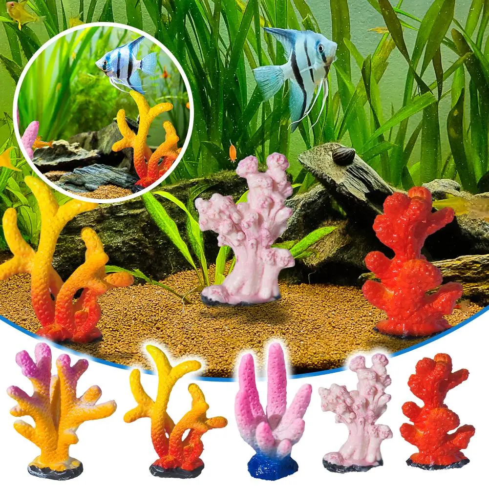 Simulated Coral Aquarium Decor Fish Tank Mini Landscape Colors Decoration 10 F9C2