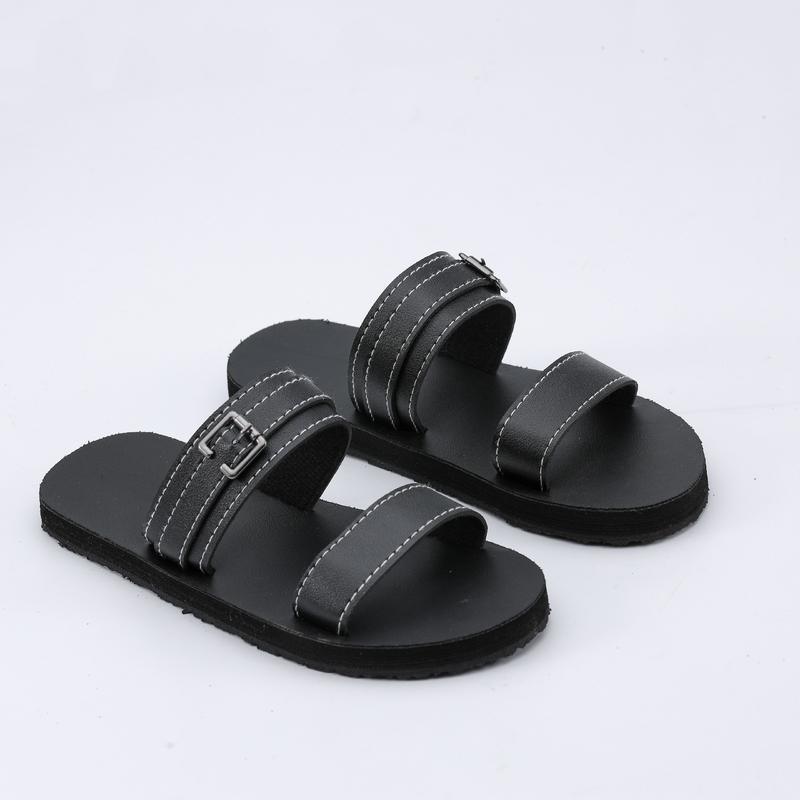 Dép sandal Nam Nữ quai da mềm Đế bệt Cao Su ôm chân mã SD60 DéP Shoes GiàY 6