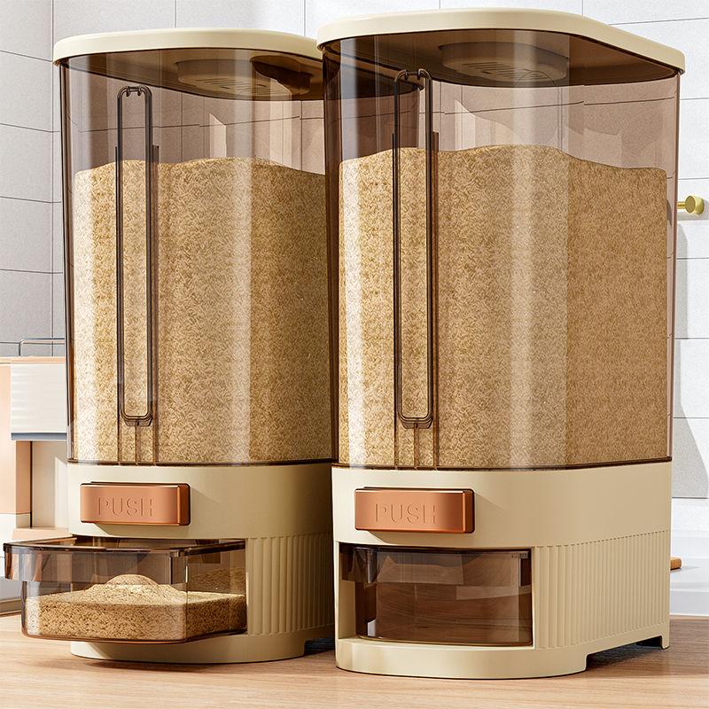 Xô Đựng Gạo, Kiểu Đẩy, Cửa Thoát Gạo Tự Động, Gia Dụng, Chống Côn Trùng, Chống Ẩm, Lắc Đóng, Dung Tích Lớn, Thích Hợp Cho Gạo, Mì Và Ngũ Cốc, Xô Đựng Đồ 2