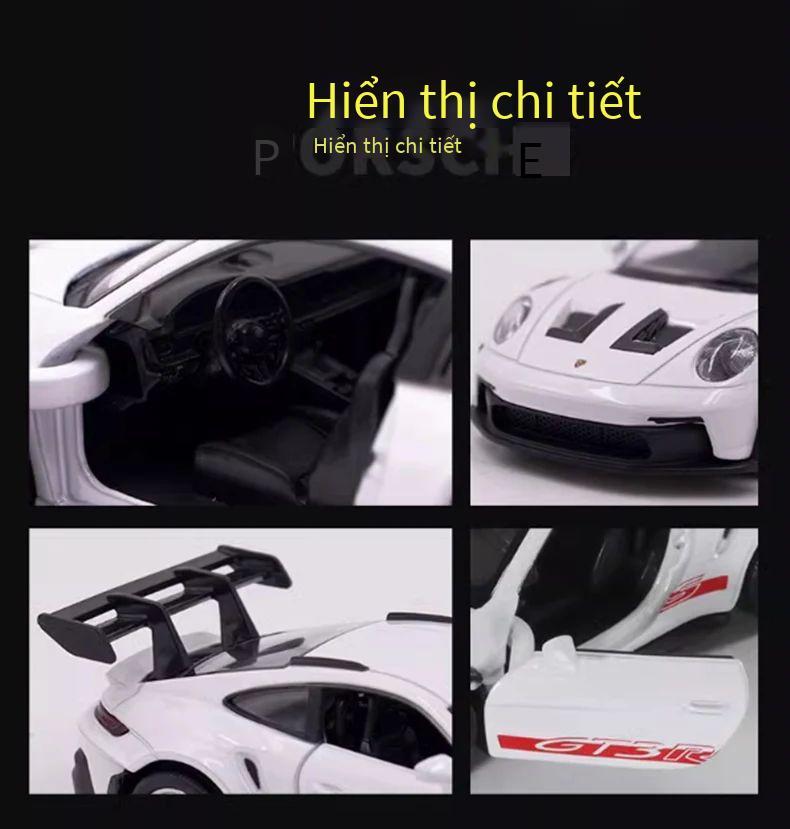 Product Introduction of 1: 36 Porsche 911 992 GT3 RS Đường đua hợp kim Mô hình xe đua Diecast Kim loại Xe thể thao Xe mô hình Bộ sưu tập mô phỏng Quà tặng cho 7