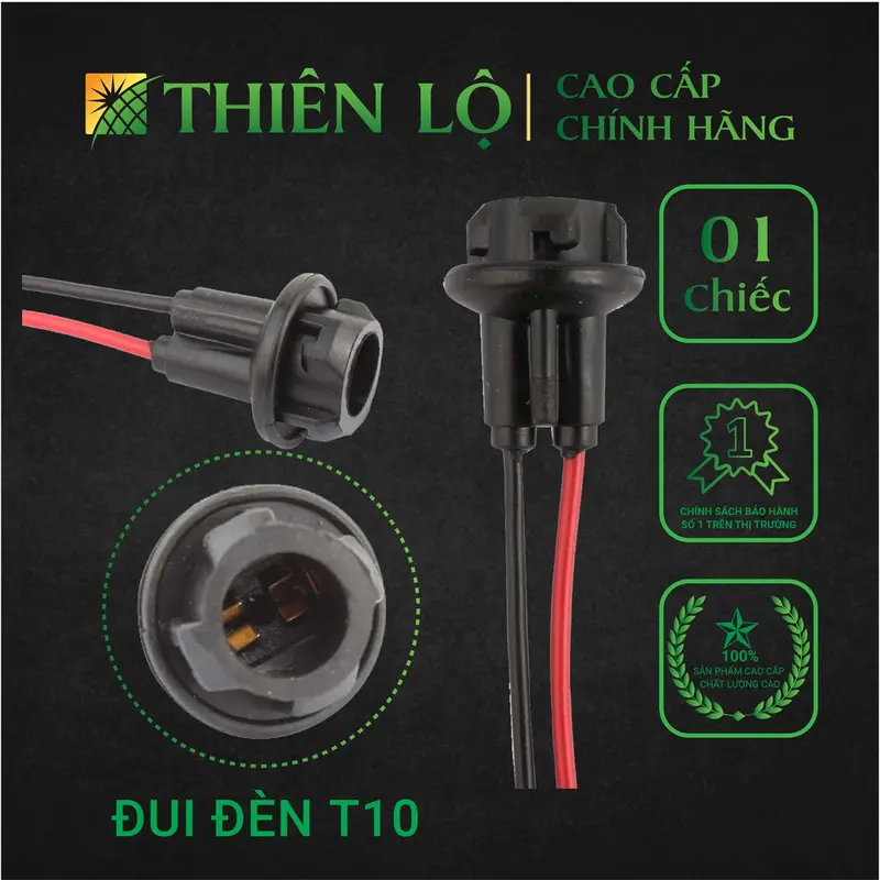 Đuôi đui gắn đèn xi nhan T1O đèn led t10 cao cấp phù hợp tất cả các đèn chân T10 của Thiên Lộ 0