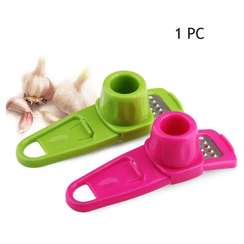 Garlic Press, 1 Count Manual Garlic Press with Handle, Multifunctional Garlic Ginger Crusher for  Kitchen Home Dining Room Barbecue