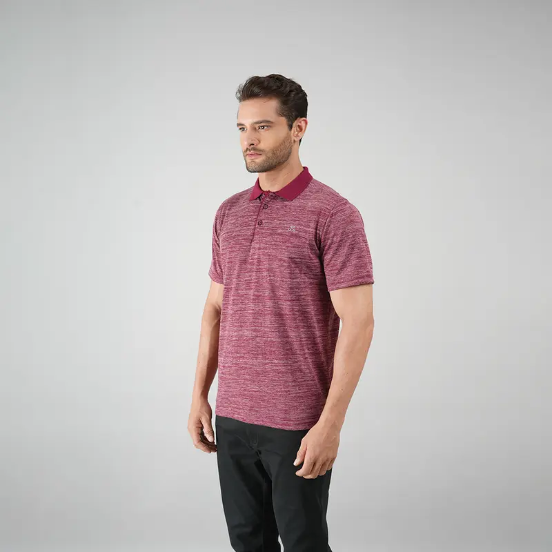 LGS - Kaos Polo Casual Pria - Lengan Pendek - Merah - Kerah Wangky - CTS.224.E3096.01.C 2