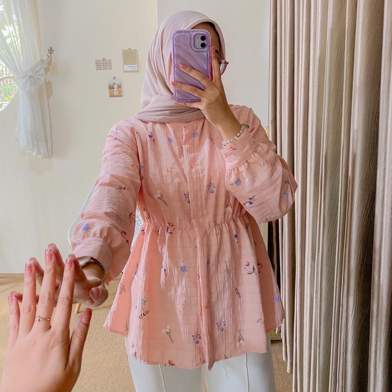 Bricia_label - VANYA BLOUSE / blouse motif / blouse floral / blouse karet perut 6