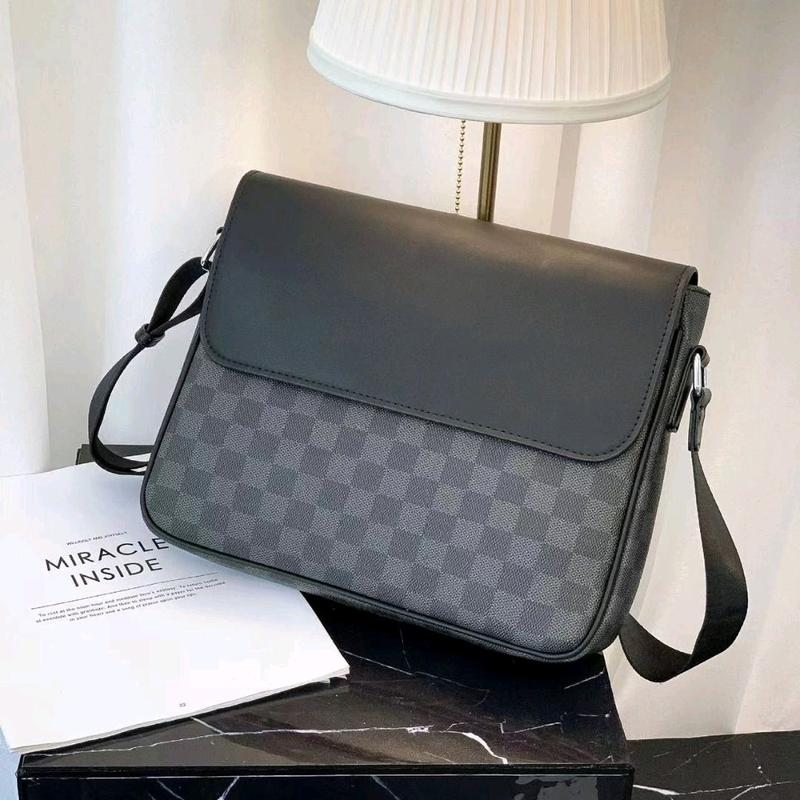 Túi đeo vai nam công sở, túi messenger dung tích lớn, túi caro kẻ sọc cổ điển Bag Đeo Chéo 3 tui hộp