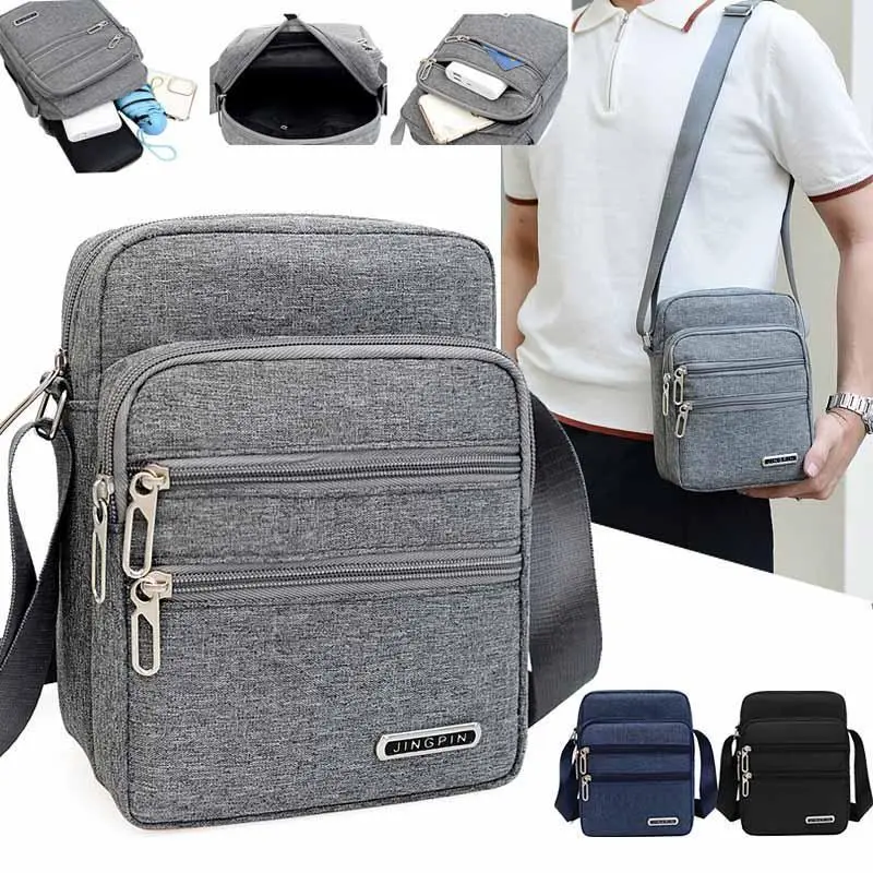 Men Messenger Case Men Crossbody Shoulder Bags Small Sling for Work Business Waterproof Oxford Packs Travel Bag