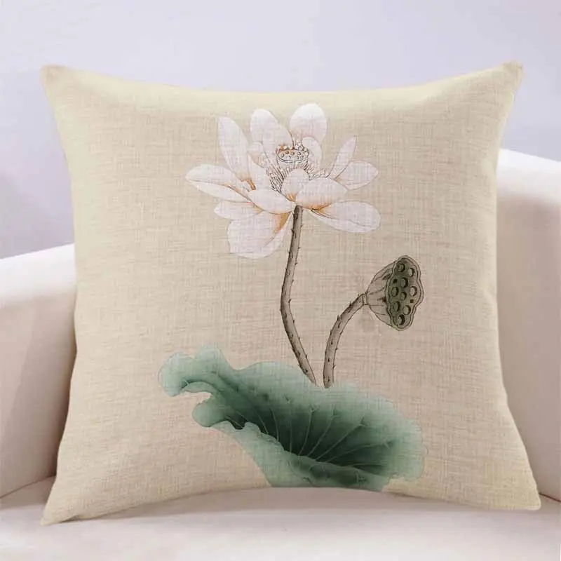 Gối Cơ Thể, Đệm Ghế, Đồ Chơi Nhồi Bông Thiết Kế Dễ Thương, Đệm Gối Trung Quốc Mới, Phong Cách Trung Quốc, Thích Hợp Cho Phòng Khách, Sofa, Hoa Sen Màu Be, Phòng Ngủ Zen, Đầu Giường, Vỏ Gối Lưng, Có Lõi Đi Kèm aperire  cushion lót  ngồi  bệt