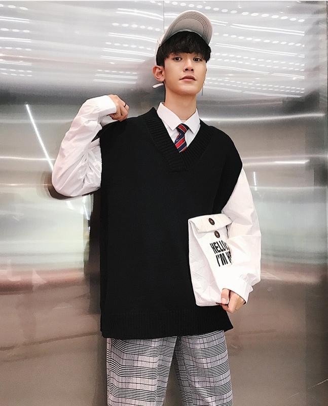 Áo Len Gile Nam Quảng Châu Sweater Unisex Cổ Tim Chất Len Đẹp Kiểu Dáng Hàn Quốc DYACI Menswear 0