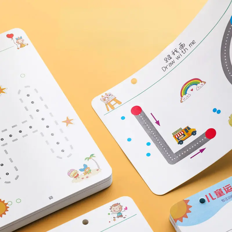 Đồ chơi tập tô vẽ thông minh xóa được 64 trang,Hình dán theo chủ đề trẻ em,Đồ Chơi Giáo Dục Montessori bảng  chữ  nổi  khiếm  thị 4