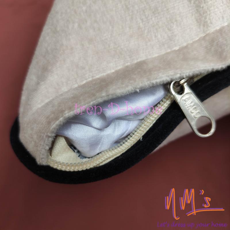 Tren-D-home - Sarung Bantal Kursi Sofa Ruang Tamu Polos Beludru 40 cm x 40 cm - NMs 6