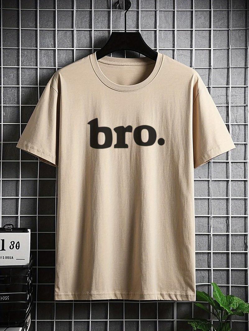 Product Introduction of Men's 100% Cotton Casual T-Shirt - Soft Crew Neck Tee with "BRO" Graphic Print, Lightweight & Comfortable for Summer Outdoor & Loungewear, Outdoor Tshirt | Casual Style Shirt | Breathable Cotton 13