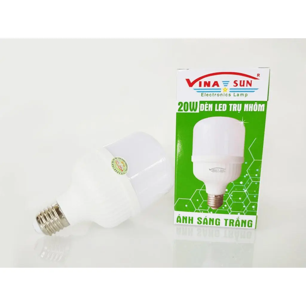 Bóng Đèn Chính Hãng VINASUN led trụ nhôm 5W – 65W, Siêu Sáng, Siêu tiết kiệm, Siêu Bền