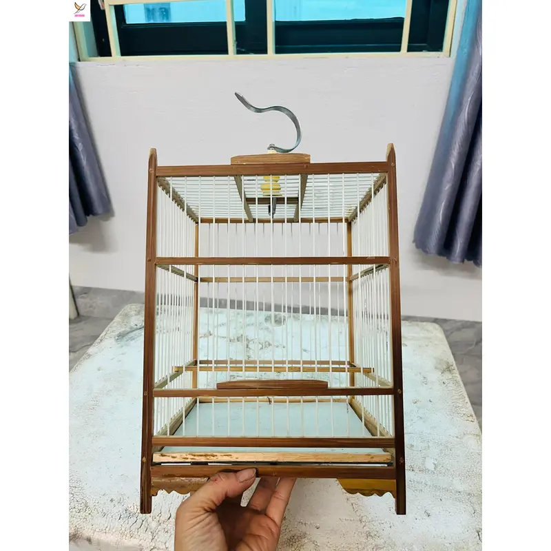 Khung lồng khuyên nan cáp quang,Khung lồng chim hút mật, chim khuyên tự ráp kèm móc, Lồng chim khuyên, hút mật 4