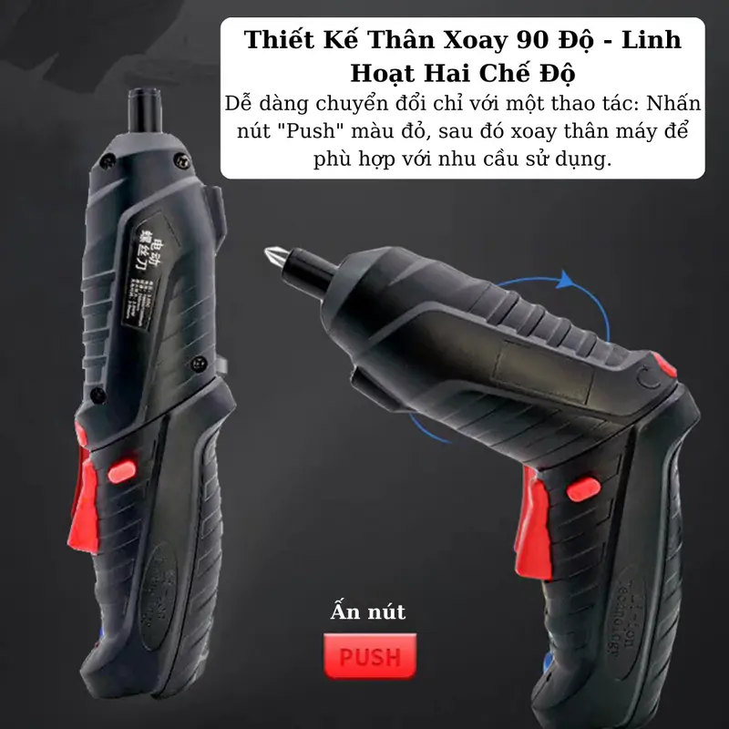 Bộ Khoan Vít Điện Cầm Tay 47 Chi Tiết Gập xoay 180 độ linh hoạt Pin tích điện mạnh mẽ - Đa Năng, Hỗ Trợ Tối Ưu Mọi Công Việc 2
