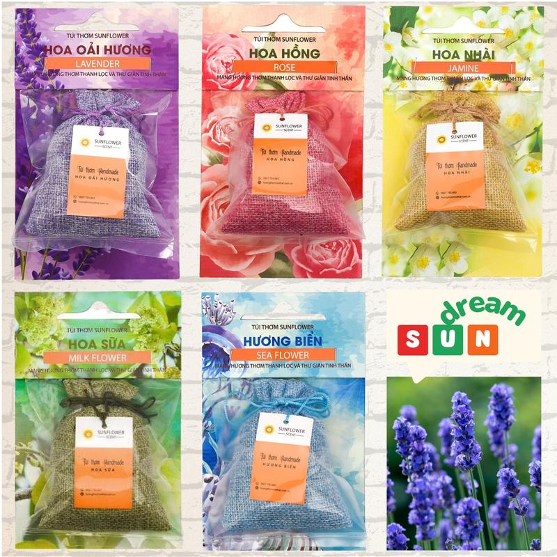 Túi Thơm Để Tủ Quần Áo Sunflower 30G Hương Hoa Tự Nhiên Treo Tủ Quần Áo Khử Mùi Ẩm Mốc Và Tỏa Hương Thơm Tươi Mát
