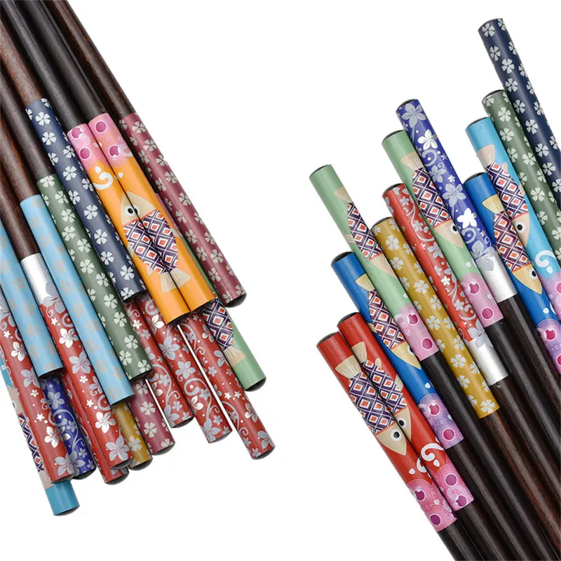 Pointed Pattern Wooden Chopsticks Family Meal Use Non-lacque - TikTok ...