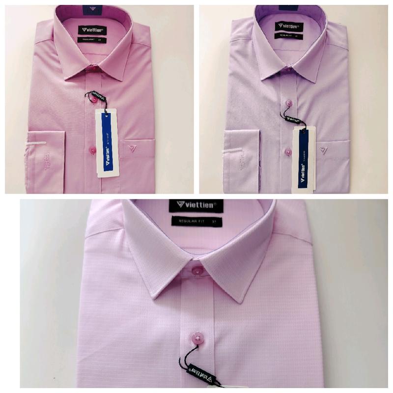 Áo DÀI TAY VIETTIEN nhiều màu sơ mi nam lai bầu ,màu trơn và chấm bi chất liệu vải các thành phần phom hơi ôm regular fit Menswear