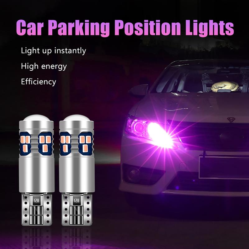 2PCS T10 W5W LED Bulbs For Toyota 86 CHR RAV4 Corolla Camry Yaris Cross Hilux Raize Sienna Hiace BZ4X Fortuner Mirai Agya Aqua 4Runner Venza Noah 2002 - 2019 2020 2021 2022 2023 2024 Car Clearance Lights Position Parking Lamps 4