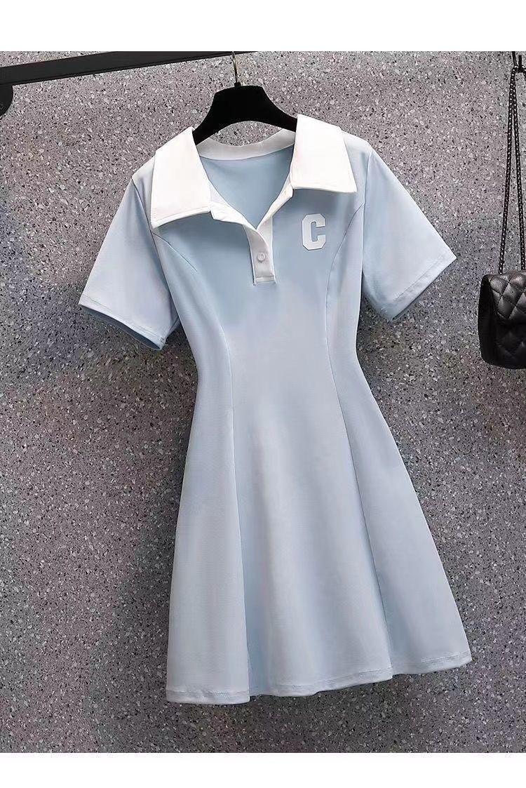 Product Introduction of Váy Cổ Polo, Phong Cách Mùa Hè, Dành Cho Nữ, Phong Cách Mới Mùa Hè 2024, Eo Bó Sát, Ôm Vừa Vặn, Váy Ôm Chữ A, Thời Trang, Dễ Phối Đồ 8