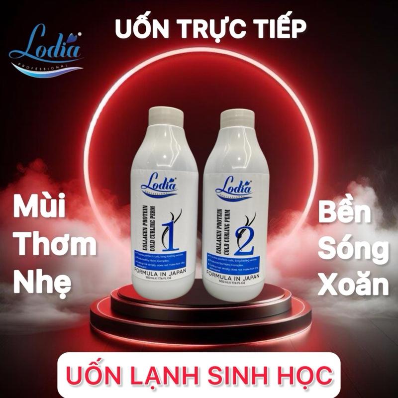 Uốn Lạnh Siêu Xoăn Lodia 500mlx2, Uốn Tóc Nam Mùi thơm, Uốn lạnh Protein
