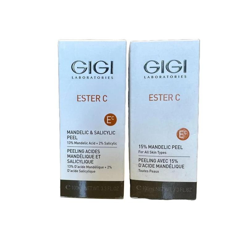 Tinh chất Peel Gigi Ester C Mandelic peel 15% và 13% Mandelic & 2% Salicylic hỗ trợ giúp sáng và căng bóng da