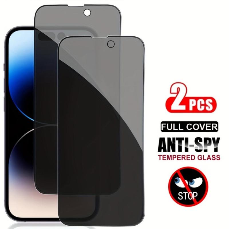 Màng bảo vệ chống nhìn trộm, dành cho iPhone 15, 14, 13, 12, 11, Pro Max, Mini, X, XS MAX, XR, 8, 7, 6, 6S Plus, 7G, 8G, 6G, SE 2020, Kính cường lực toàn màn hình, 1-2 CÁI