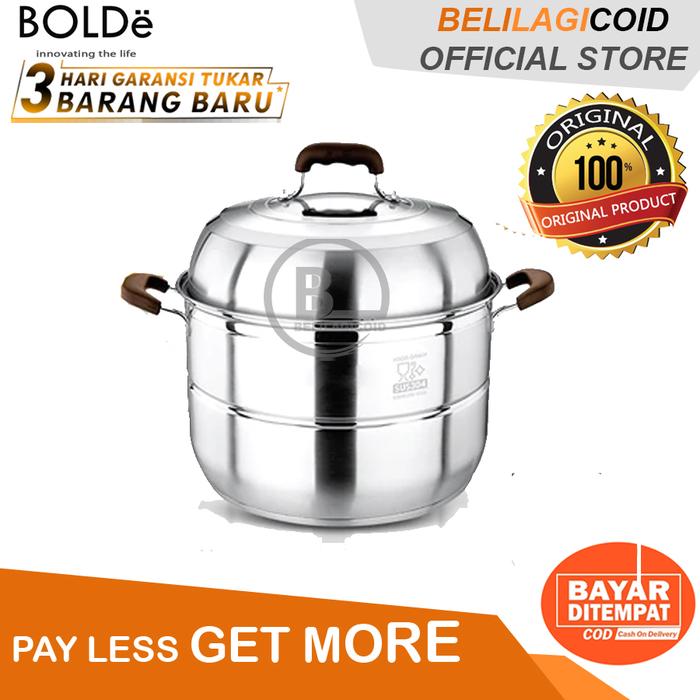 Gambar [COD] BOLDE Super PAN SS 304 Stainless Steel STEAMER/ mengukus Alat PerAlatan Kitchenware dari BELILAGICOID INDONESIA Kota Administrasi Jakarta Barat Tokopedia