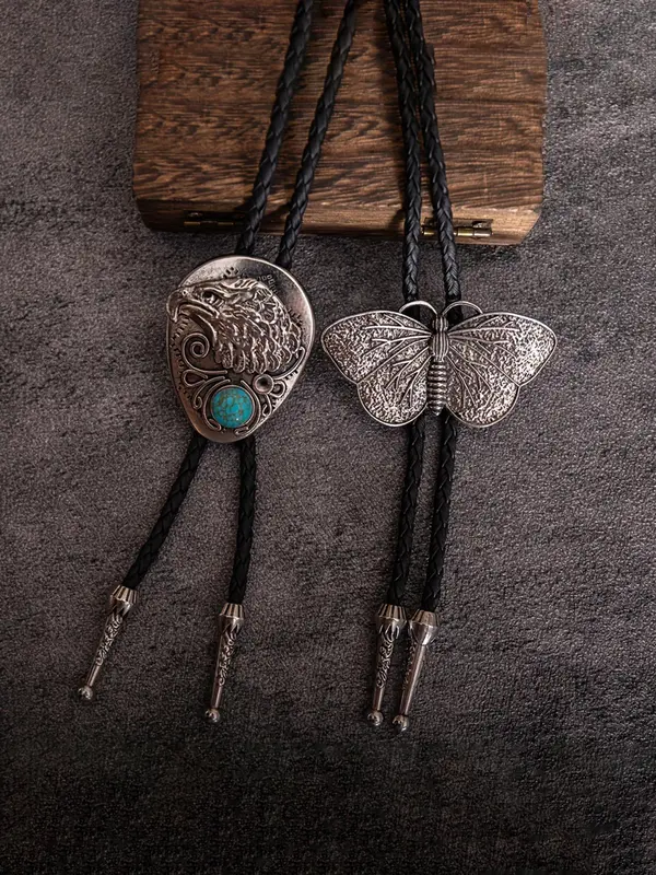 Vintage Western Style Eagle & Butterfly Design Necklace, Boho Style Necklace for Women & Men, Fashion Jewelry for Party, Daily Decor, Trendy All-match & Exquisite Jewelry for Birthday Gift 0