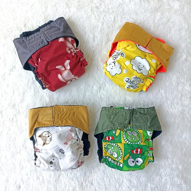 Popok Tipe Perekat Paket 6 Biji, Popok Cuci ulang NewBorn 0-8Bulan Clodi termurah 8