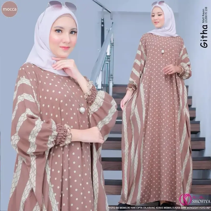 DASTER KAFTAN GHITA PAKAIAN WANITA KEKINIAN // DASTER JUMBO // PAKAIAN WANITA JUMBO // PAKAIAN MUSLIM WANITA Rayon 1
