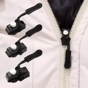 BISA COD 6432 Resleting Pakaian Warna Hitam / Tarikan Resleting Tas Jaket / Emergency Zipper Lock Repair