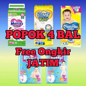 (4BAL) MAMYPOKO/BABY HAPPY/SWEETY BRONZE PAKET ISI 4 BAL