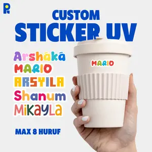 PIKAPIK Sticker Label Nama 60pcs Custom UV STICKER Label Label Printing TAHAN AIR
