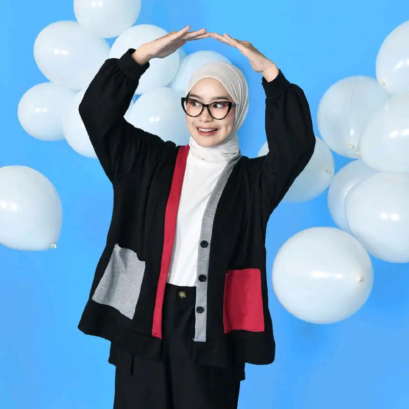 MYBAMUS X TITAHARR TITA COLORBLOCK CARDI - OUTER KANCING - CARDIGAN KOREA STYLE Cewek 8