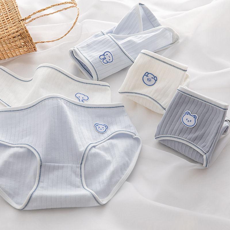 Product Introduction of 5-Pack 100% Cotton Mid-Waist Underwear for Women, Pure Cotton Antibacterial Student Japanese Style Cute Girls' Crotch Triangle Briefs 18