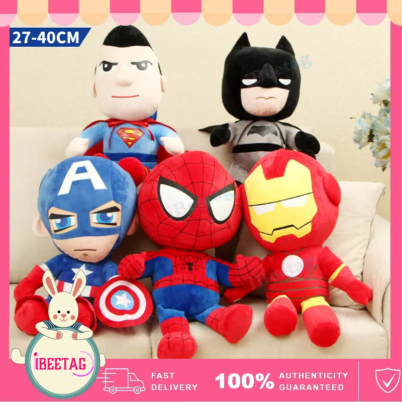 Đồ Chơi Nhân Vật Siêu Anh Hùng, Avengers, Người Nhện, Người Sắt, Đội Trưởng Mỹ, Người Dơi, Người Dơi, Búp Bê Nhồi Bông, Thích Hợp Làm Quà Sinh Nhật 0
