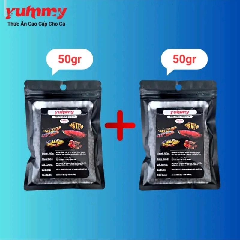 ( 1Tang1) Cám chuyên dụng cho cá săn mồi Yummy, siêu đạm - Thúc size thúc body, hỗ trợ lên viền vảy