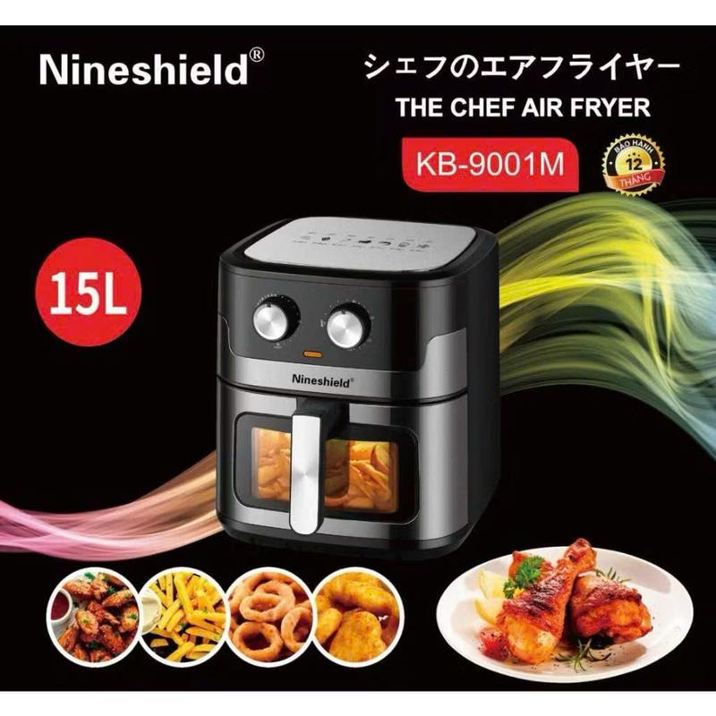 Nồi Chiên Không Dầu Nineshield 15 lít. Dành cho gia đình có đông người. Bảo Hành 12 tháng