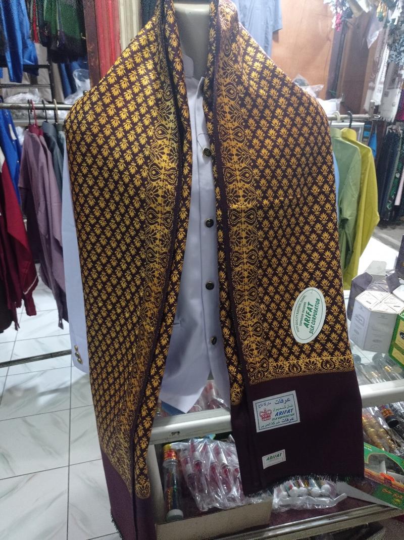Product Introduction of Sorban Kasmiri Sulam Gold Ukuran Jumbo Polka Dot palid premium 3