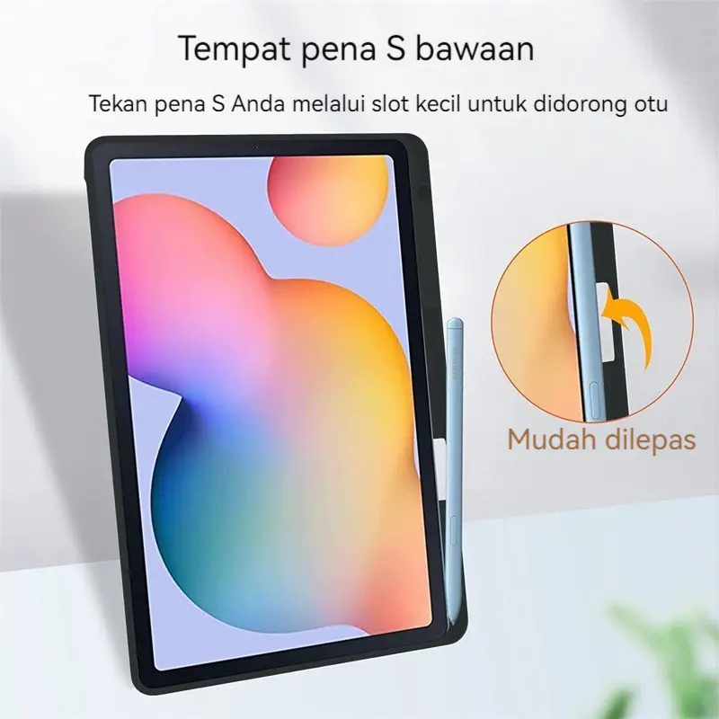 Casing Samsung Galaxy Tab S6 Lite P610/P615/P613/P619 10.4" Smart Case Sleep wake Cover Silikon 3