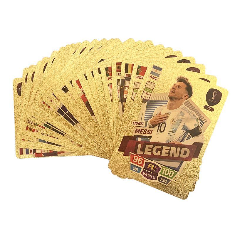 Product Introduction of Soccer Gold Cards 50 Cards Fun Cards Kids Toys 10