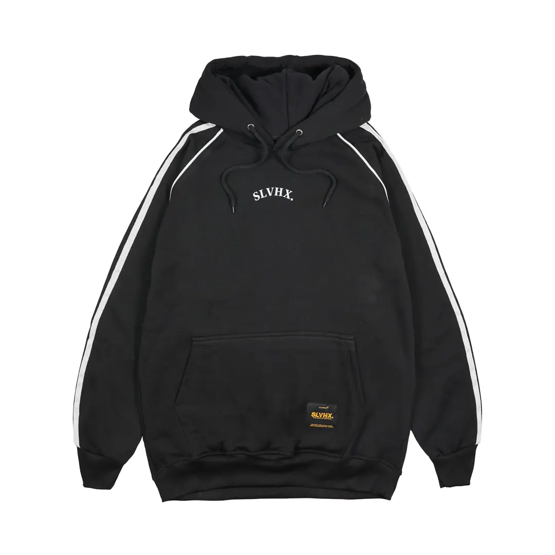 Salvio Hexia Sweater Hoodie Paiping Hitam Fleece Unisex