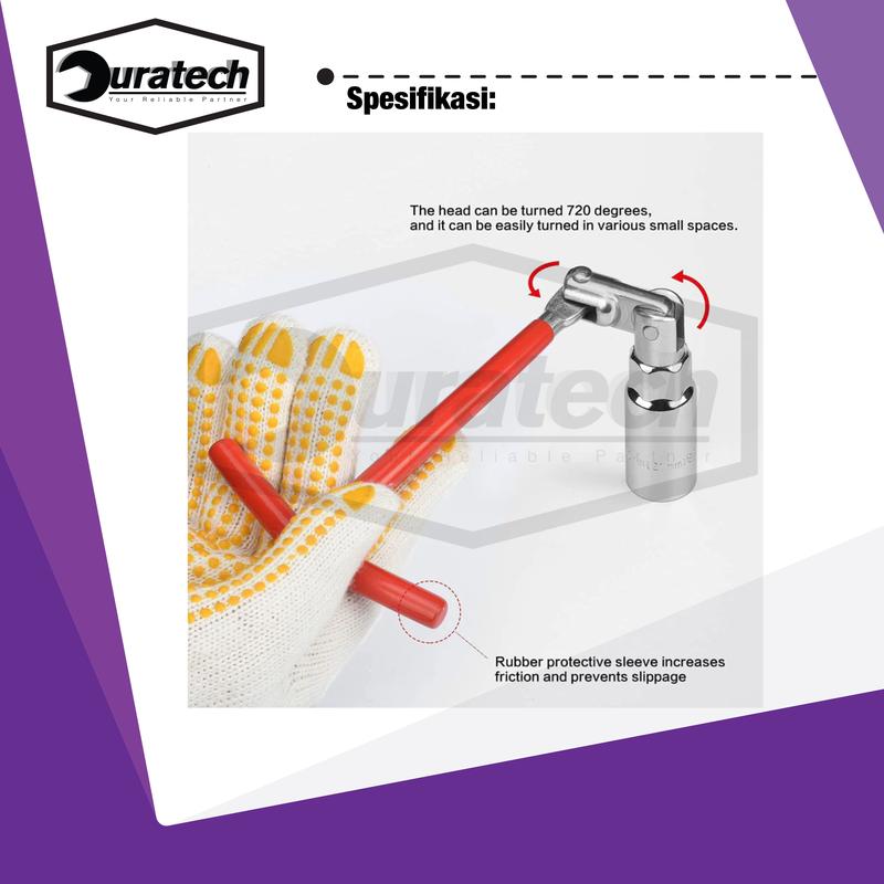 Kunci busi flexible 16 21 mm set kunci busi t mobil motor spark plug socket - Alat pembuka busi kendaraan kunci T pasang copot busi set 3pcs kunci busi set 5
