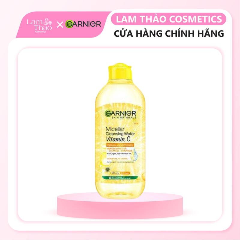 [400ML] Nước Tẩy Trang Làm Sáng Da Garnier Micellar Cleansing Water Vitamin C Cosmetic Mỹ Phẩm
