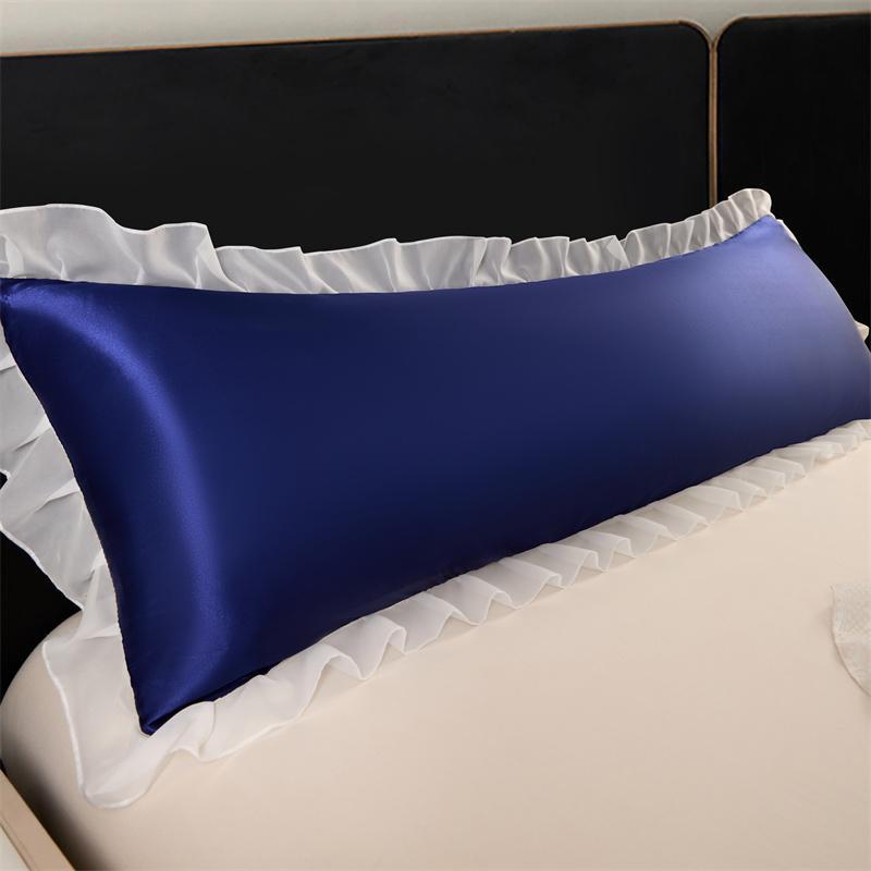 Solid Color Ice Silk Pillowcase without Filler, Breathable Comfortable Pillow Cover, Cooling Pillow Protector for Home Bedroom Dormitory Hotel 2