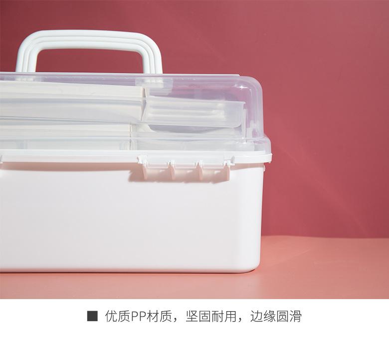 Product Introduction of Medicine Box Home First Aid Medical Box Student Art Tools Drawing Stationery Storage Box Multifunctional Storage Box 8